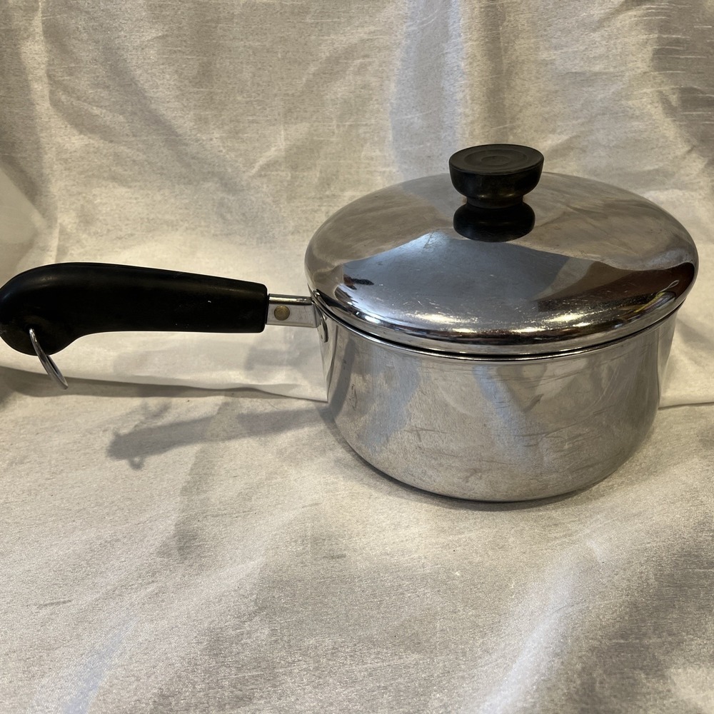 VTG Revere Ware 2qt Sauce Pan 18/10 Stainless Steel & Lid  - Clinton ILL USA